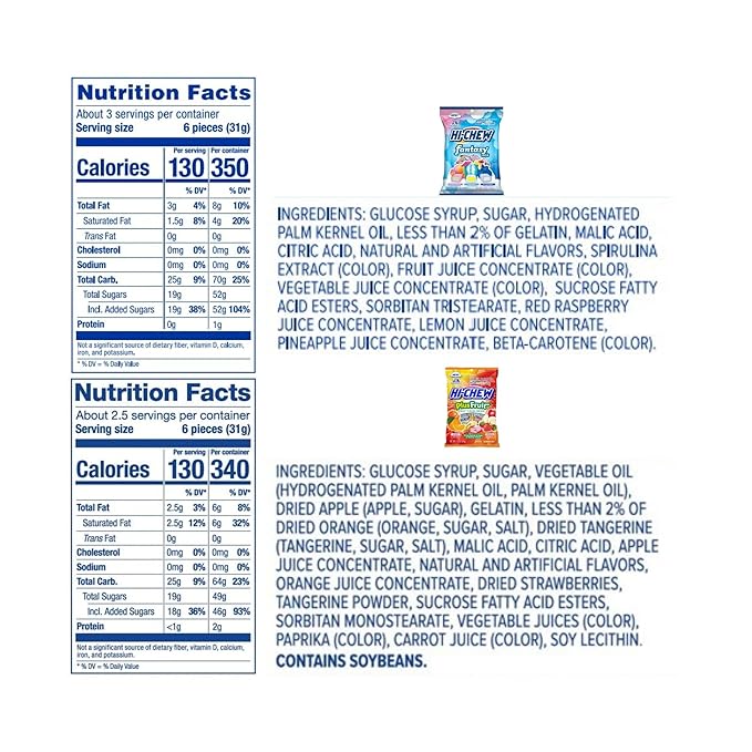 HI-CHEW Variety Mix, Pack of 8 Bags - 22 Flavors Including Dessert Mix - Unique Fun Soft & Chewy Halloween Candy - Immensely Juicy Fruity Candy Flavors - Individually Wrapped for Sharing