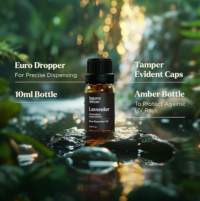 Lagunamoon Essential Oils Set - 12 Piece Premium Grade Home Essentials Oils - for Diffusers, Fragrance, Scents for Candle Making - Natural Aromatherapy Oils for Cars & Home Products, Room Sprays