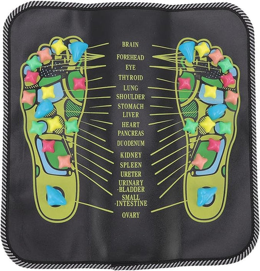 TOPINCN Foot Massage Mat, Massage Tools Foot Massagers Pain Relief Simulation Pebble Reflexology Walking Stone Cushion Suitable for Health Care (35 * 35cm)