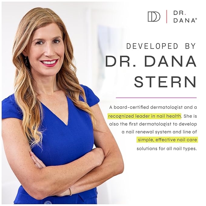 Dr. Dana No Polish Manicure Set - Shine and Strengthen Your Nails with Natural Glycolic Serum, Cuticle Oil, Nail Buffer Block, and Glass Nail File, Nail Care Kit for Healthy Nails, Halal Certified