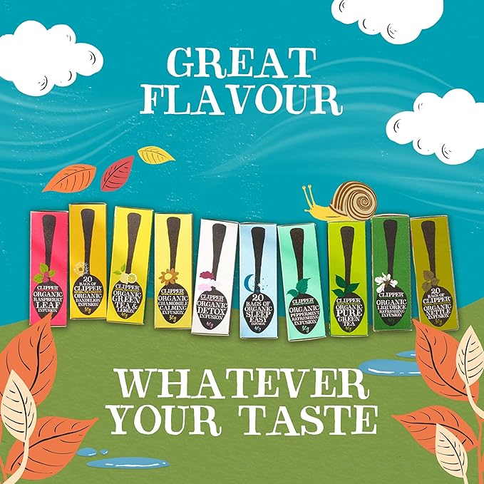 Clipper Tea Chamomile & Peach Teabags – USDA Organic, Great Hot or Iced – Natural, Fair & Delicious Fruity Chamomile & Peach Infusion – 200 Tea Bags