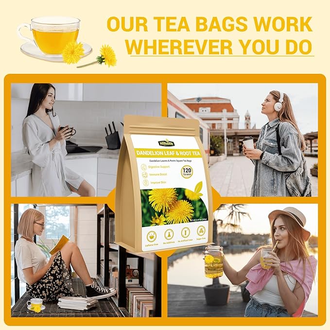 Dandelion Leaf & Root Herbal Tea - Caffeine Free,120 Teabags
