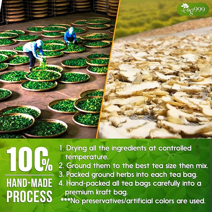 TOG999, Permium Moringa Ginger Herbal Tea β 120 Tea Bags β Caffeine-Free, Smooth & Warming Blend β Pure Ingredients, Sustainably Sourced. No Sugar. No Gluten. Vegan.