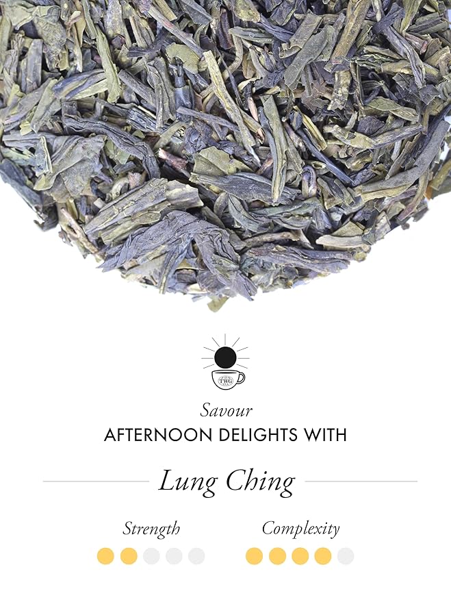 TWG Tea | Lung Ching | Green Tea | Aromatic Jade Infusion | 15 Hand Sewn Cotton Teabags | Gift Set