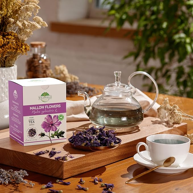 4 oz. Malva Tea Mallow Herb Mallow Flower Leaves Herbal Tea (Malva) - 113g Herb