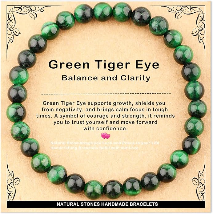 AD Beads 4mm6mm8mm10mm Handmade Bracelet - Natural Gemstone for Peace and Tranquility - Meditation, Yoga, Healing and Energy Gift for Unisex