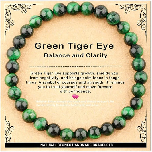 AD Beads 4mm6mm8mm10mm Handmade Bracelet - Natural Gemstone for Peace and Tranquility - Meditation, Yoga, Healing and Energy Gift for Unisex