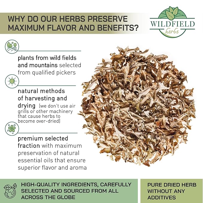 4 oz. Icelandic Moss Iceland Moss Herbal Tea (Cetraria Islandica) - 113g Herb Tea Liquen De Islandia