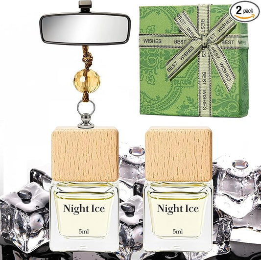 Night Ice Car Air Freshener for Men, Long Lasting Strong Car Perfume, Essential Oil Diffuser for Car, 2 Pack