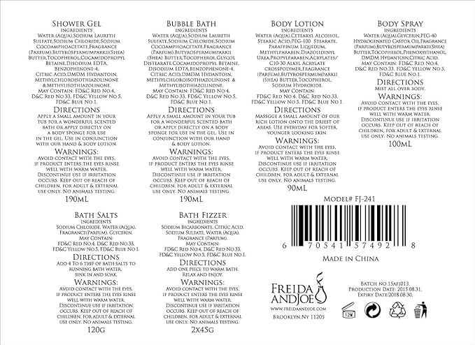 French Vanilla Bath Set Essential Bath and Body Basket: 2 Vanilla Bath Bombs, Body Lotion, Body Spray, Bath Salts, etc in a Wooden Jewelry Box