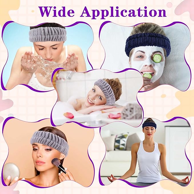 Spa Headband, Makeup Headband for Washing Face, Skincare Headbands for Girls Women, Soft Facial Makeup Head Band