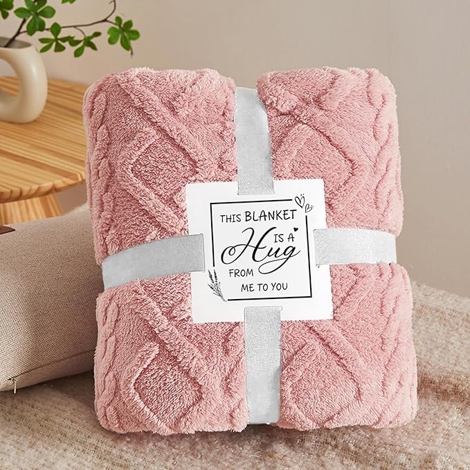 Birthday Gifts for Women Self Care Gifts Get Well Soon Gifts, Rose Relaxation Spa Gift Basket Sets with Luxury Flannel Blanket, Unique Mothers Day Mom Gifts Basket for Mom Wife Grandma Sister Friend