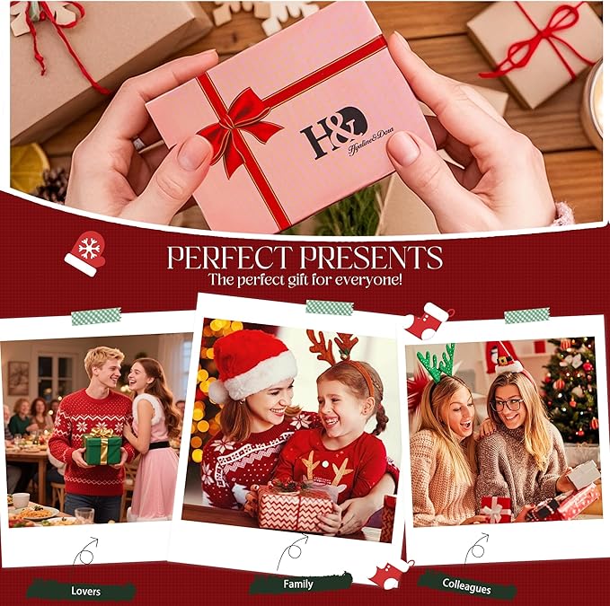 H&D HYALINE & DORA 6Pcs Devil Heart Ornaments Rhinestones Heart Hanging Ornaments for Christmas Tree Valentine’s Day Wedding Decoration(Red)