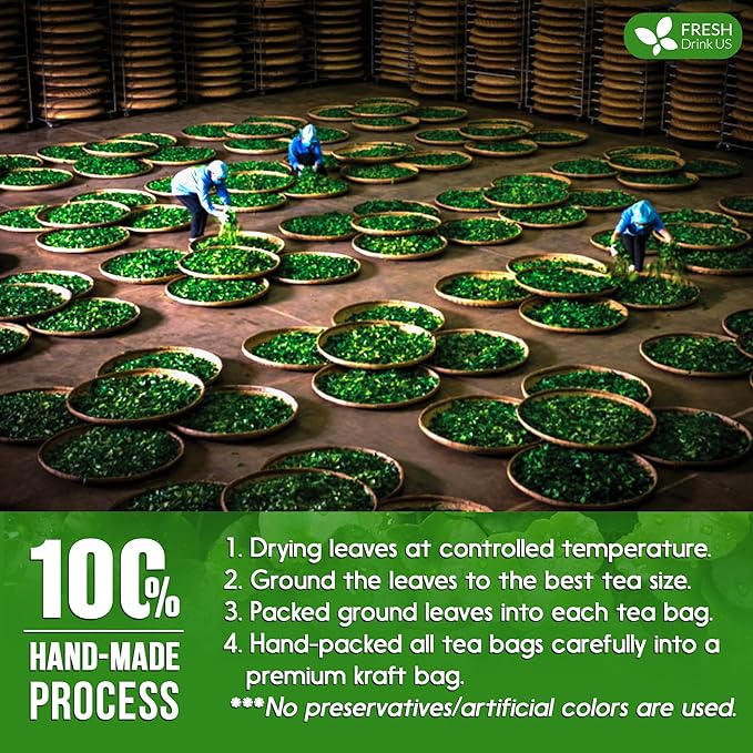 FreshDrinkUS, Premium Gotu Kola Leaf Tea β 75 Tea Bags | Pure Dried Centella Asiatica Leaves | Naturally Caffeine-Free Herbal Tea | Refreshing Aroma & Smooth Taste | Premium Herbal Infusion. Vegan