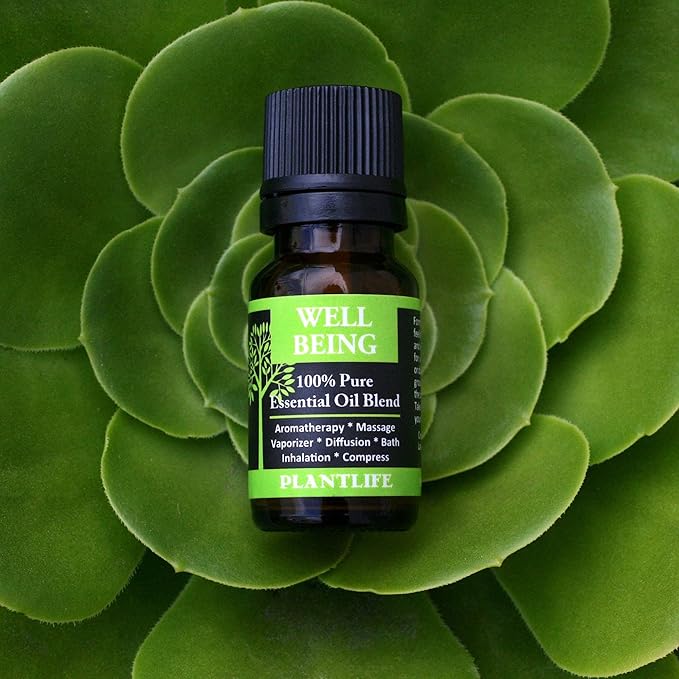 Plantlife Well Being Aromatherapy Essential Oil Blend - Straight from The Plant 100% Pure Therapeutic Grade - No Additives or Fillers - Made in California 10 ml