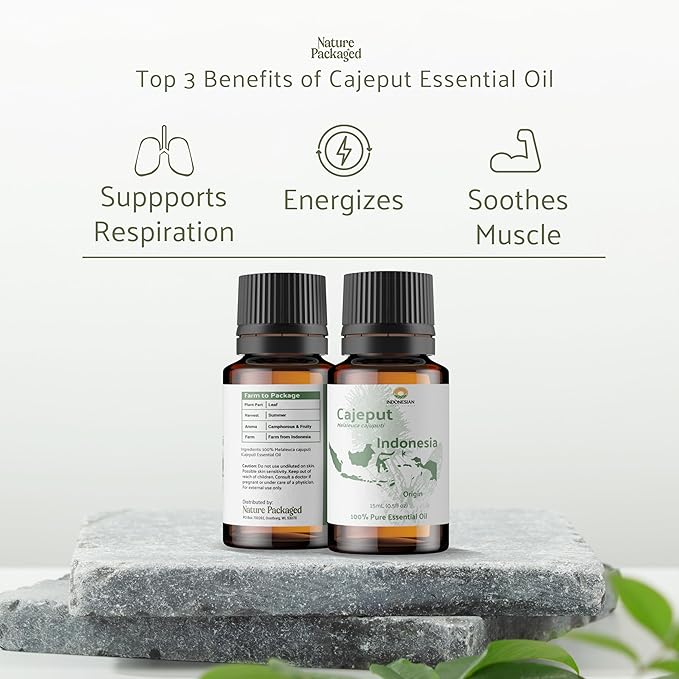 Cajeput Essential Oil (2lbs) - Direct from Central Java, Indonesia - Essential Oils for Diffusers Aromatherapy; Essential Oils for Body; Massage Oils | 100% Pure Therapeutic Grade