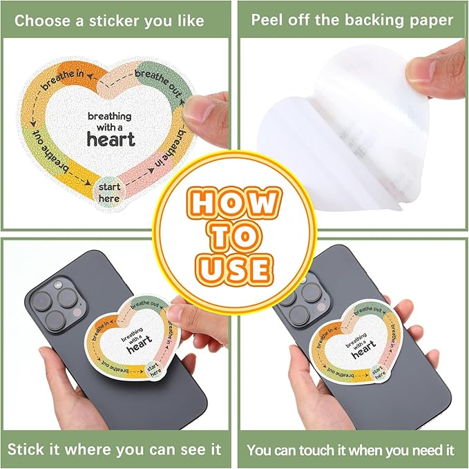 Libima 72 Pieces Anxiety Sensory Stickers Textured Stickers Fidget Mindfulness Sticker School Counselor Supplies Adult Sensory Items Anxiety Relief, 9 Styles (Vintage Color)