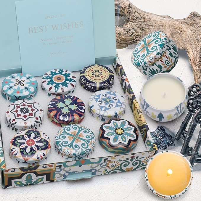 Scented Candles, 9 Packs 2.5oz Candle Set, Soy Candles for Home Scented, Aromatherapy Candle Gift Set for Stress Relief, Bathing, Ideal Gifts for Women Birthday, Valentines Day, Mothers Day