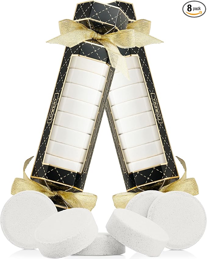 Aromatherapy Shower Steamers, Variety Pack of 8 Shower Bombs, Essential Oils Peppermint, Rosemary Mint, Lavender, White Rose Jasmin Birthday Gift Ideas for Women & Men, Stress Relief Gifts