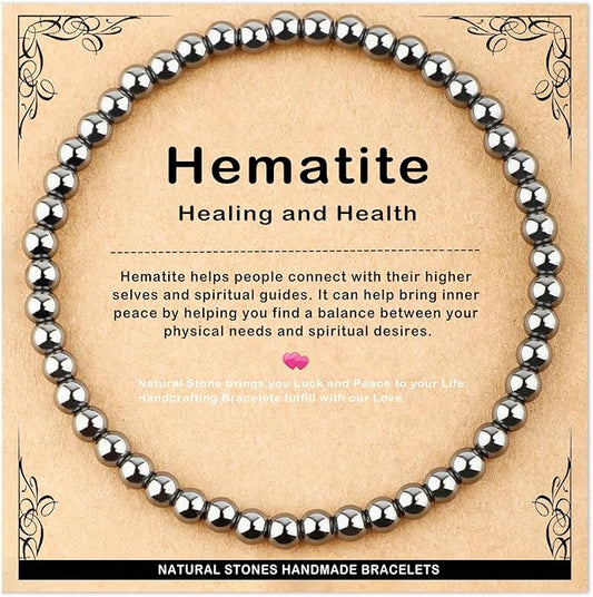 AD Beads 4mm6mm8mm10mm Handmade Bracelet - Natural Gemstone for Peace and Tranquility - Meditation, Yoga, Healing and Energy Gift for Unisex