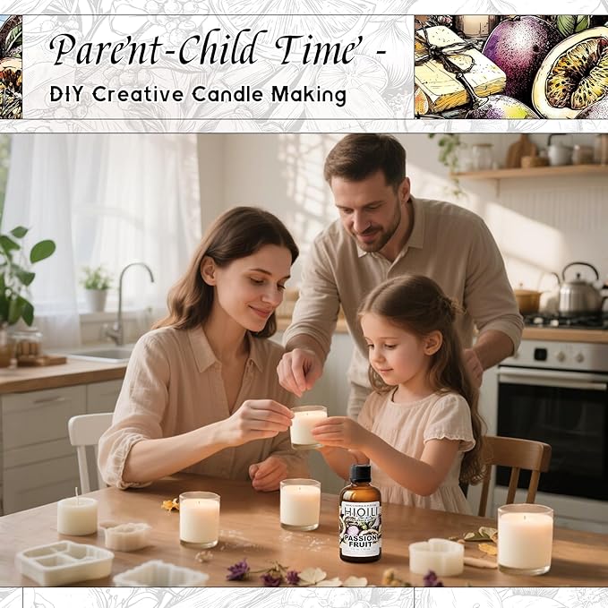 HIQILI Passion Fruit Fragrance Oil for Home Diffuser, Oil Burner, Great for Soap, Candle & Perfume Making, Add to Body Lotion - 1 Fl Oz