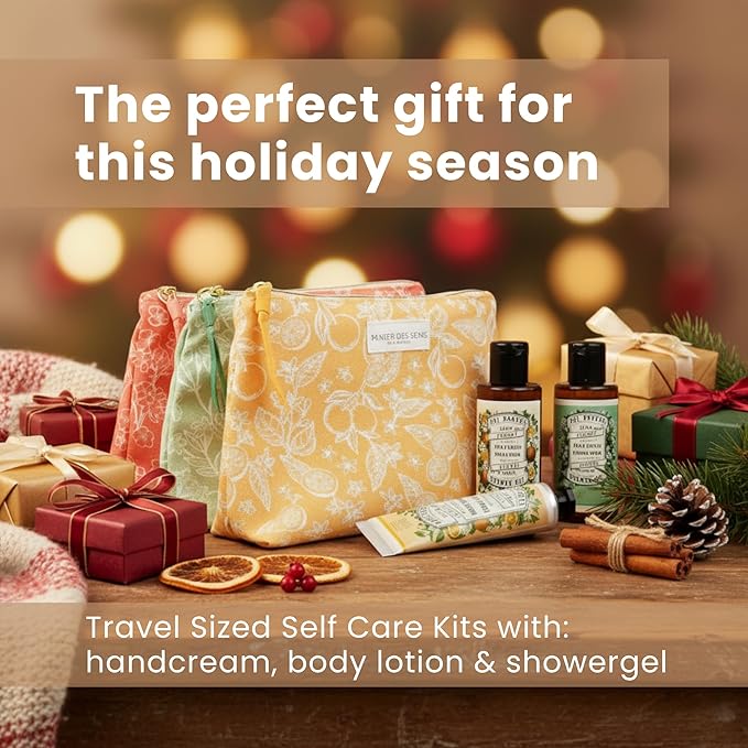 Panier des Sens - Jasmine Set for Women - Body Lotion + Shower Gel + Hand Cream - Christmas Gift for Her - Body Care Kit with 96% Natural Ingredients - Self Care Gifts for women