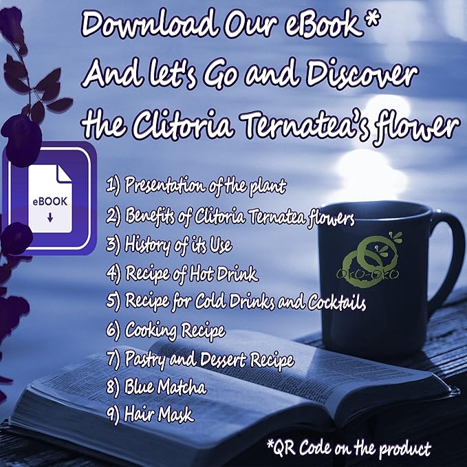 Blue Matcha Butterfly Pea Powder 35.2 Oz or 1 Kg | OkO-OkO - Premium - 100% Natural from flowers of Ternatea Thailand No additives - infusion, Blue Herbal tea, Organic Vegan food coloring, cocktail, meal, baking