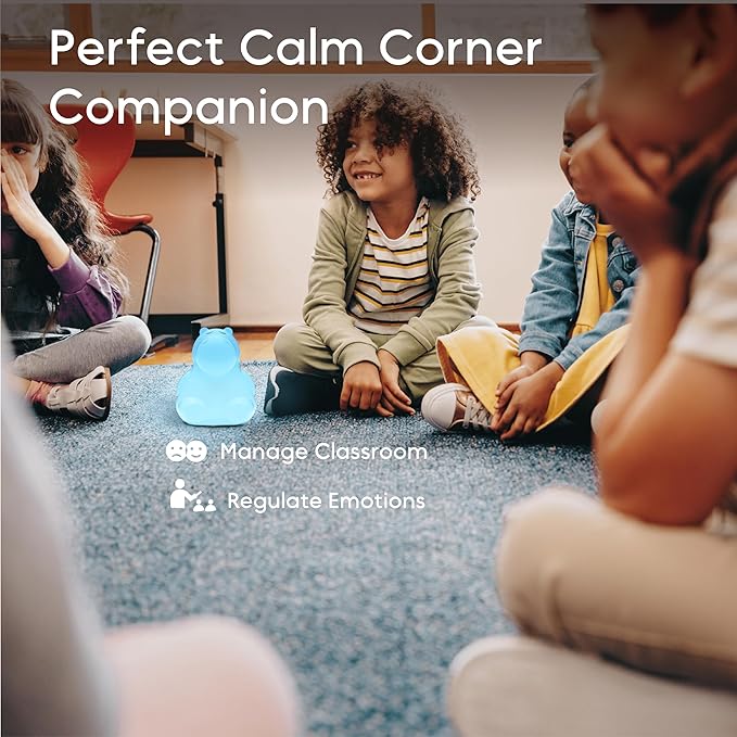 Breathing Pal 'Hugo'- Mindfulness Breathing Light, Guided Visual Meditation Breathing Light, Anxiety Relief Items for Calm Down Corner/Meditation/Sleep for Adult&Kid