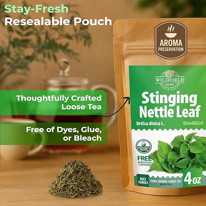 4 oz. Dried Nettle Leaf Tea Ortiga Planta Nettle Herb Bulk Stinging Nettle Leaf Herb Tea (Urtica dioica) - 113g Stinging Nettle Leaves Herbal Tea ortiga verde te