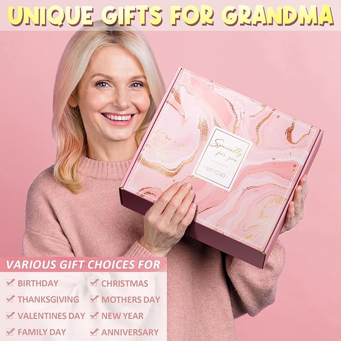 Gifts for Christmas Grandma Gifts for Nana from Granddaughter Grandchildren Grandkids, Unique Grandmother Birthday Gift Best Nana Gift Basket for Gigi Grandmother New Grandma with Canvas Tote Bag
