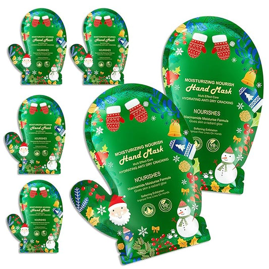 6 Pairs Hand Mask for Dry Cracked Hands,Nourishing Moisturizing Gloves,Hands Moisturizer for Deep Moisturizing,Silky Smooth Moisturizing Gloves,Hand Care Mask Set(O)