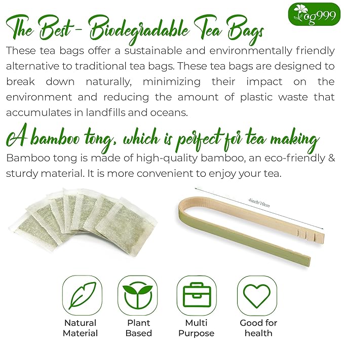 TOG999, Premium 40 Thyme Leaf Tea Bags, 100% Natural & Pure, Loose Leaf Herbal Tea. Thyme Leaf Tea. No Sugar, No Caffeine, No Gluten, Vegan.