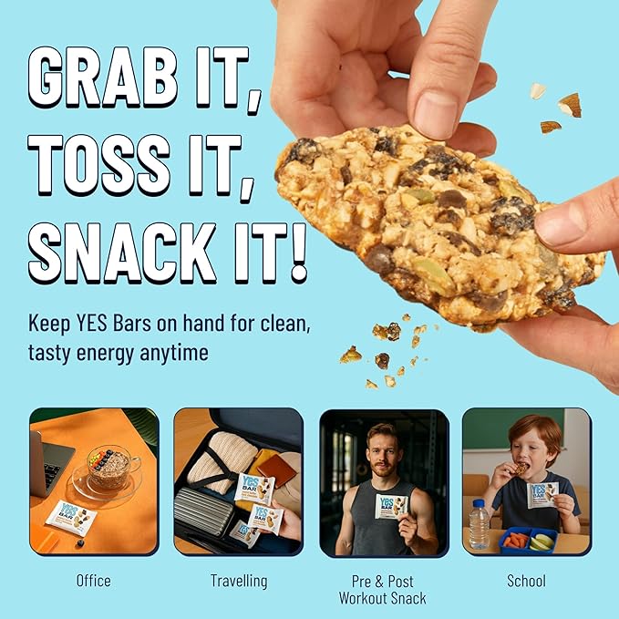 The YES Bar YES Bar – Macadamia Chocolate – Plant Based Protein, Decadent Snack Bar – Vegan, Paleo, Gluten Free, Dairy Free, Low Sugar, Healthy Snack, Breakfast, Low Carb, Keto Friendly (Pack of 6)