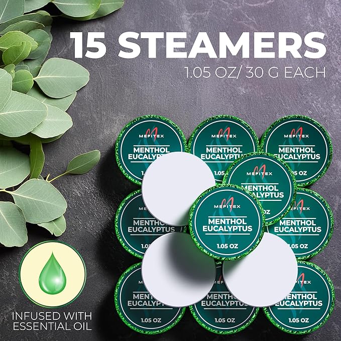 Shower Steamers for Men 15 Pack - Menthol Aromatherapy Shower Steamers, Strong Scent, Long Lasting, Premium Essential Oils, Valentine Gift Relaxation and Sinus Relief