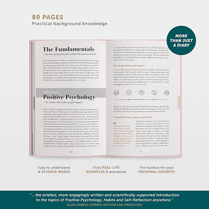 6-Minute Diary – 3-Million-User Gratitude Journal for Women & Men with Prompts – Guided Self Care Book Based on Positive Psychology – Daily Manifestation