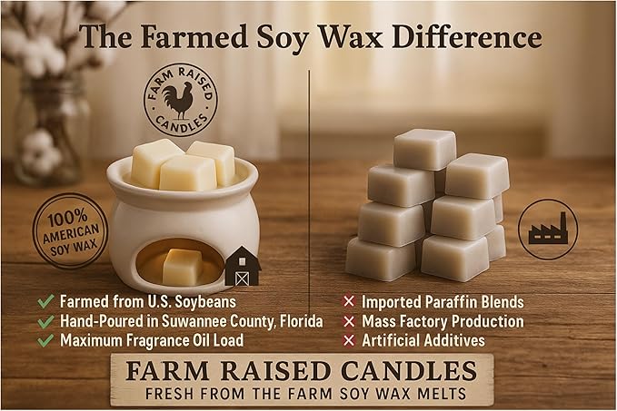 Farm Raised Candles - Pumpkin Patch Soy Wax Melts 1 LB Variety Pack (5 Scents) β Hand-Poured 100% Soy β Butterscotch, Vanilla Pie, Spice, Latte & Apple Cider β Fresh from The Farm Soy Wax Melts
