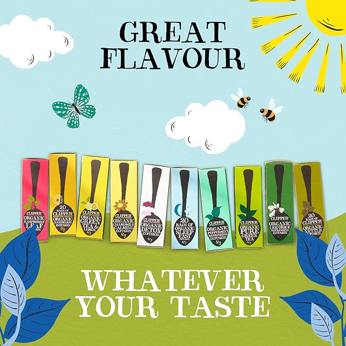 Clipper Tea, Organic Decaf, Plant-Based, Decaffeinated Black Tea, Great Over Ice, 4 Pack, 320 Unbleached Tea Bags