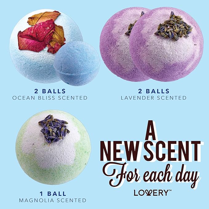 Bath Bombs Gift Set for Women, 17 Large Bath Fizzies in Assorted Colors, Shapes & Scents, Bath and Body Spa Set with Shea & Coco Butter, Ultra Rich Spa Set in Handmade Weaved Basket