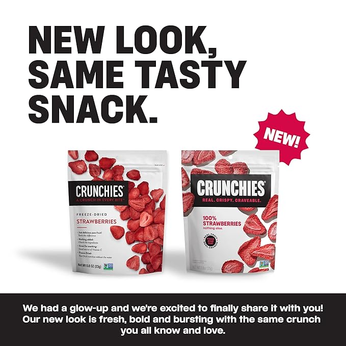 Crunchies Freeze-Dried Fruits, 100% All Natural Crispy Fruit, Non GMO and Kosher, Resealable Freeze Dried Fruit Snack Packs, Pack of 6 (Variety Gift Pack)