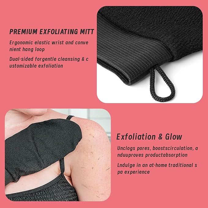 Strawberry Body Scrub Gift Set - 35 Packets & 2 Pcs Exfoliating Gloves,Exfoliating & Moisturizing Sugar Scrub for Face & Body, Self Care Gifts for Women