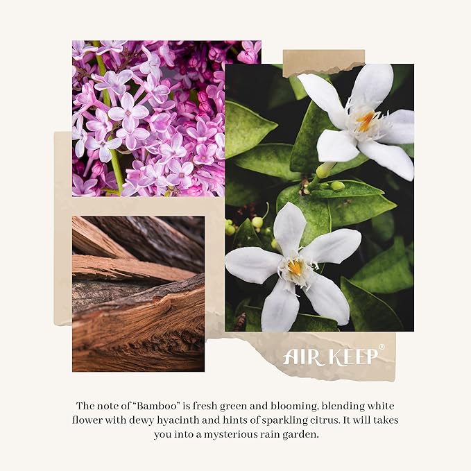 Airkeep Reed Diffuser Set - 3.38 fl oz(100ml) Bamboo Scent Diffuser Home Fragrance Diffuser Set Includes 8 Reed Diffuser Sticks,Home Decor & Office Decor, Fragrance and Gifts