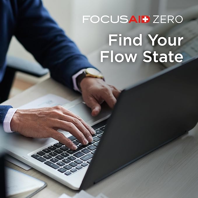 FOCUSAID ZERO SUGAR Nootropics Blend, Alpha-GPC, GABA, 100mg Natural Caffeine from Green Tea, Yerba Mate, Vitamin B-Complex, Keto-Friendly, No Artificial Sweeteners, 12 Fl Oz (Pack of 12)