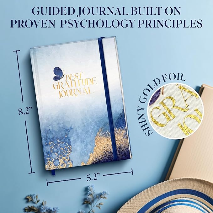 Best Gratitude Journal with Daily Affirmation Cards - Mindfulness Journal for Happiness, Productivity, Self-Care, and Positive Thinking - Ideal Gift for Women and Men, 200 Pages, Premium Quality