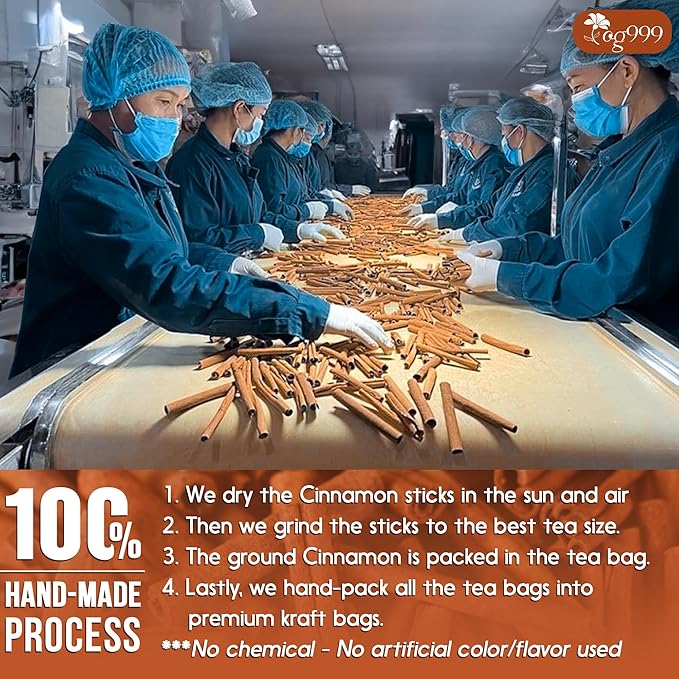 TOG999, Premium 30 Tea Bags - Special Cinnamon Tea, 100% Natural & Pure, Herbal Tea. Cinnamon Stick Herbal Spice