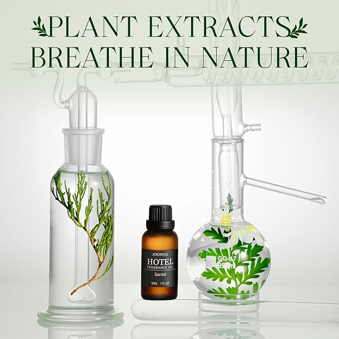 Hotel Diffuser Oils Set, Joosing Hotel Collection Diffuser Oils (4 Fl Oz Total) 4 x 30ml Large Bottles,Premium Essential Oil Set No. 10012 Santal for Le Labo Aromatherapy Diffusers and Humidifiers