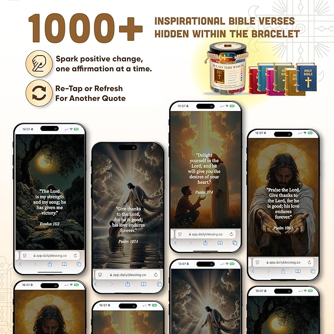 Bible Verse Jar, 90 Bible Verse Cards with NFC Bible Verse Bracelets, Scripture Bracelets, Read Me When Bible Verses Jar, Prayer Jar, Affirmation Cards, Christian Gifts for Women, Men