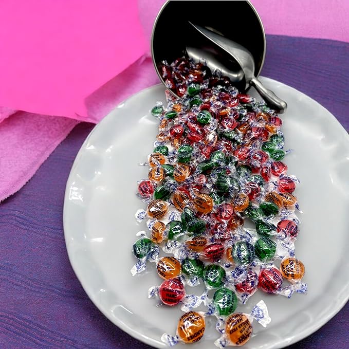 Sugar Free Assorted Fruit Flavors Gourmet Hard Candy-Keto Friendly- Premium Quality 1.5 lbs, Delicious Taste Individually Wrapped Fruit Flavors Hard Candy-Ideal Diabetic & Gluten Free(24 oz)