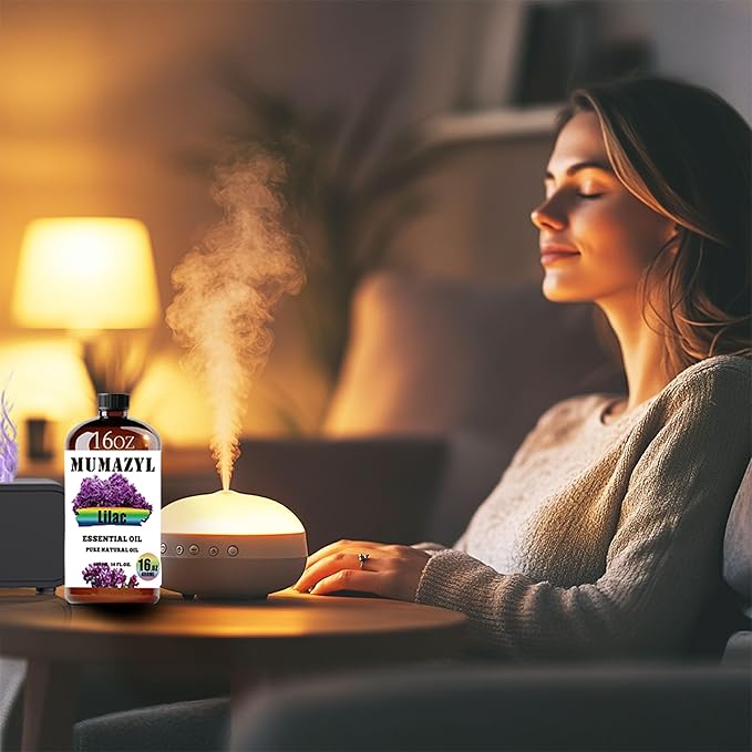 Lilac Essential Oil, Lilac Oil 16 Fl Oz 480ML for Diffuser Humidifier Yoga Cleaning DIY Candle Soap Making Essential Oils