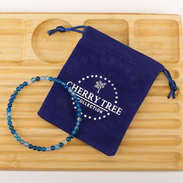 Cherry Tree Collection - Small, Medium, Large Sizes - Gemstone Beaded Bracelets For Women and Men - 4mm Round Beads