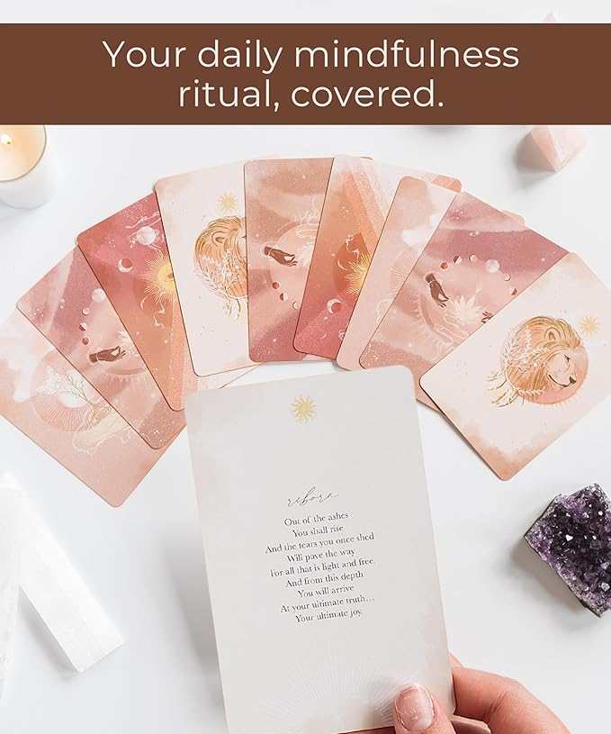 THE MINDFUL COLLECTIVE Positive Affirmation Cards for Women - 36 Daily Affirmations for Women. Motivational Mindfulness Cards, Inspirational Self Care Spiritual Gifts for Astrology, Zodiac